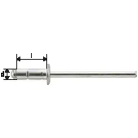 ede - sfs group Mehrbereichs-Blindniet Alu Flachrundkopf 4,8 x 15 mm 500 Stück