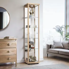 K-Möbel Vitrine Sammlervitrine 176 x 37 x 33 cm Braun