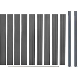 vidaXL Zaunelement-Set Grau 180x186 cm WPC - Grau