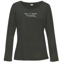 S.Oliver Damen Pyjamaoberteil dunkelgrün Gr.44/46