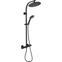 CORNAT Noir Style Duschsystem mit Thermostat Schwarz TECBE3422