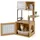 Costway Kratzbaum mit Katzenklo Schrank, für Katzentoilette, Katzenkratzbaum mit Futterstation, Sisalpfosten, Kratzmatten & Eingang, Katzenhaus Holz, Futterstation,Sisalpfosten&Kratzma... Naturbelassen