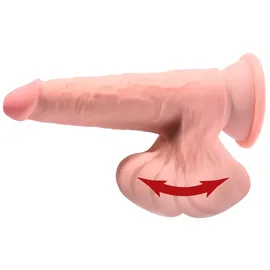 KING COCK PLUS King Cock with Swinging Balls“, hyperrealistisch mit schwingenden Hoden, hautfarben hell