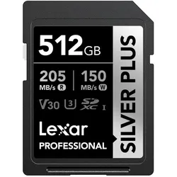 Lexar SD Silver Plus UHS-1 512GB V30 | ✔️ Temporär mit 100 € gratis geschenkbox