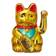Relaxdays 3x Maneki Neko Winkekatze 16 cm