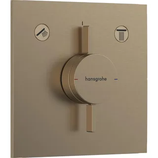 Hansgrohe DuoTurn E Mischer Unterputz, 2 Verbraucher, 2 Funktionen, eckige Rosette, 75417