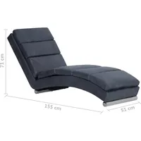 vidaXL Chaiselongue Grau Wildleder-Optik