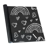 Relaxdays Tafelfolie 200 x 45 cm Schwarz