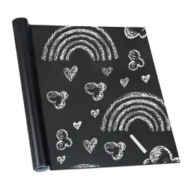 Relaxdays Tafelfolie 200 x 45 cm Schwarz