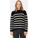 CAMEL ACTIVE Strickpullover mit Streifen Schwarz / Weiß S