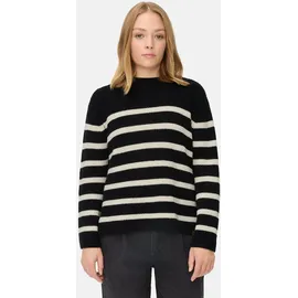 CAMEL ACTIVE Strickpullover mit Streifen Schwarz / Weiß S