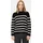 CAMEL ACTIVE Strickpullover mit Streifen Schwarz / Weiß S