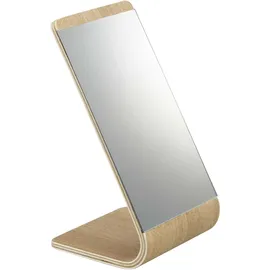 Yamazaki 7363 RIN Standing Mir, beige, Wood/Mirror, 13 x 12 x 23.3 cm