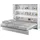 meblini Schrankbett Bed Concept - Wandbett mit Lattenrost - Klappbett mit Schrank - Wandklappbett - Murphy Bed - Bettschrank - BC-14-160x200cm Horizontal - Weiß
