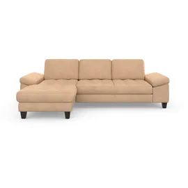 sit&more Ecksofa SIT & MORE "Westham L-Form", braun (macciato), B:275cm H:88cm T:172cm, 100% Polyester, Sofas, Ecksofa, Recamiere, mit oder ohne Bettfunktion, Bettkasten, Füße wengefarben