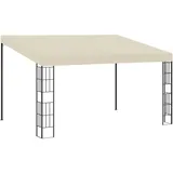 vidaXL Wand-Pavillon 3 x 4 m inkl. 4 Seitenteile Creme