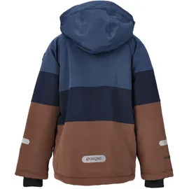 ZigZag Skijacke "Taylora", Jungen, Gr. 92, blau (blau, braun), 90% Polyester, 10% Elasthan, mehrfarbig, normal, ohne Ausschnitt, Jacken Skijacke, mit wind- und wasserdichter TPU-Membran