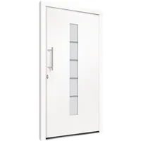 vidaXL Haustür Haustür Aluminium und PVC Weiß 110x210 cm (1-St) 110 cm x 210 cm