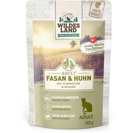 Wildes Land Cat Fasan & Huhn mit Cranberries 12 x 100 g
