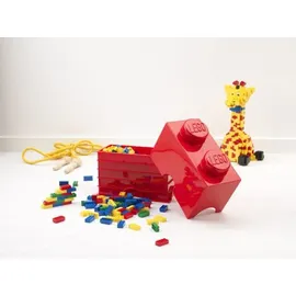 LEGO Aufbewahrungsstein 12,5 x 18 cm 2-tlg. rot