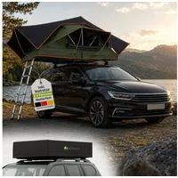 Juskys Autodachzelt Lago 140 x 240 cm Schwarz / Olivgrün
