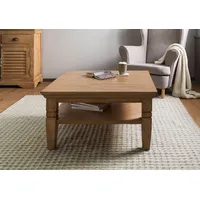 Massivmoebel24 Couchtisch Mango 85x85x45 beige geölt toulouse 12