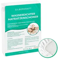 Silberkraft Matratzenbezug 140 x 200 cm wasserdicht, Anti-Milben, allergikergeeignet