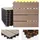 Mendler WPC Bodenfliese Rhone teak 30 x 30 cm 11 St.