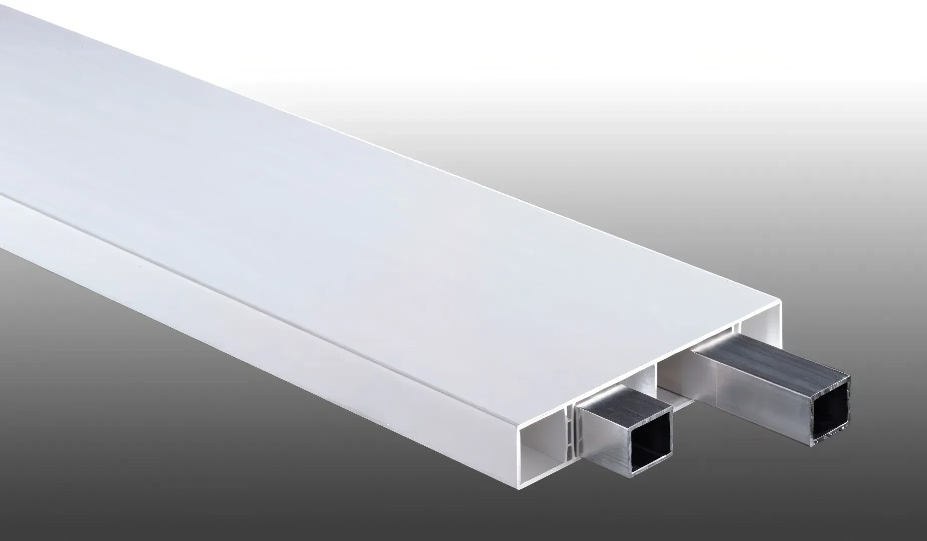Aluminiumverstärkung für Balkonbretter aus PVC - 25 x 20 x 6000 mm Vierkantprofil aus Aluminium – Aluminiumprofil als Verstärkung für Balkonbretter