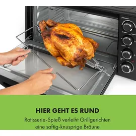 Klarstein Masterchef 60 Mini-Backofen 60l 2000W 100-230 °C Timer schwarz
