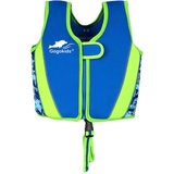 Schwimmweste Kinder aus Neopren, Schwimmjacke Schwimmlernweste für Jungen Mädchen Schwimmen Badeanzug Schwimmende Bademode Schwimmweste Baby 1-2 Jahre, Grün