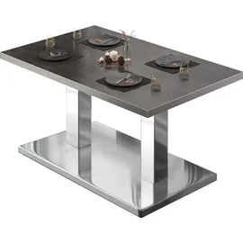 GGM Möbel Bistro Loungetisch 110 x 60 x 41 cm Wenge/Edelstahl