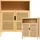 ad.con Badezimmerschrank Bambus mit 3 Ablagen 81 x 65 x 31 cm Natural