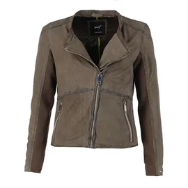 Maze Lederjacke Linden braun | grau L