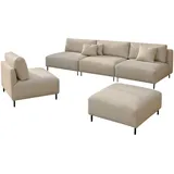 A&J MöbelLand Garten Lounge Set SUN Loungeset creme