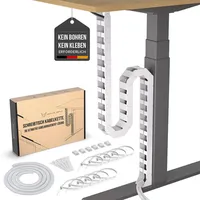 Ultimate Setup Kabelführung Weiß, Kunststoff, 5x2.7x133 cm, Arbeitszimmer, Schreibtische