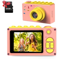 ShinePick Kinder Kamera wasserdichte mit 4X Digitalzoom / 8MP / 1080HD / 2" TFT LCD Bildschirm Digitalkamera Kinder mit Speicherkarte (Pink)