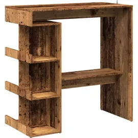 vidaXL Bartisch mit Regal 100 x 48 x 101,5 cm Braun