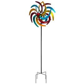 Spetebo Windrad Ø 38 cm/Höhe 140 cm Bunt