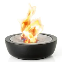 BLOMUS -FUOCO- Gelfeuerstelle L aus Keramik, Edelstahleinsatz, Tischfeuer inkl