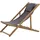 Beliani Avellino Liegestuhl 59 x 59 x 108 cm grau klappbar