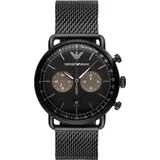 Armani Black Steel Watch mit Quarzmechanismus - Schwarz/Schwarz