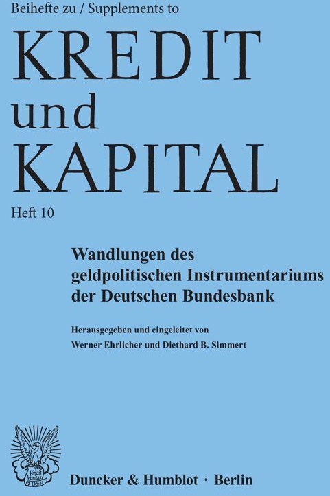 Wandlungen Des Geldpolitischen Instrumentariums Der Deutschen Bundesbank.  Kartoniert (TB)