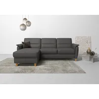 Home Affaire Ecksofa »Palmera L-Form«, Federkern, wahlweise mit Bettfunktion und mit/ohne Bettkasten, braun