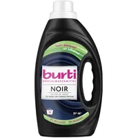 burti NOIR Feinwaschmittel – Black Waschmittel flüssig ohne Bleichmittel & Weichspüler - Fleckenentferner - 29 Wäschen – Farb- & Faserschutz für dunkle Textilien