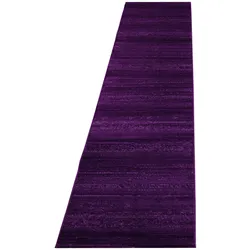 Teppich Kurzflor Uni-Design Polypropylen Wohnzimmer Violett Läufer 80x300 | Kadima Design