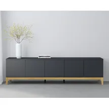 OTTO home Maryd Lowboard 200 cm Grau Holzwerkstoff