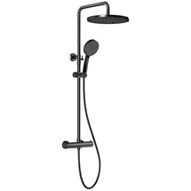Rainsworth Duschsystem mit Thermostat 3 Strahlart(en), Komplettset 92-126 cm Duschstangen Edelstahl Duschamaturenset Wassersparend