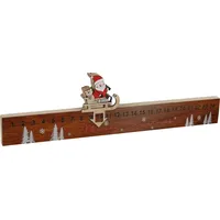 Weihnachts-Countdown-Kalender mit Weihnachtsmann, festliche Dekoration aus Holz für zu Hause, Countdown-Schieber für die Feiertage,Weihnachtsmann