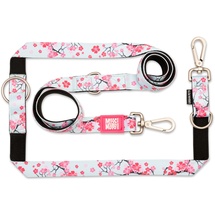 max&molly urban pets gmbh Max & Molly Multifunktions Hundeleine 2m mit 2 Karabinern, Cherry Bloom/M Umhängeleine Gepolstert, Sicher - M: